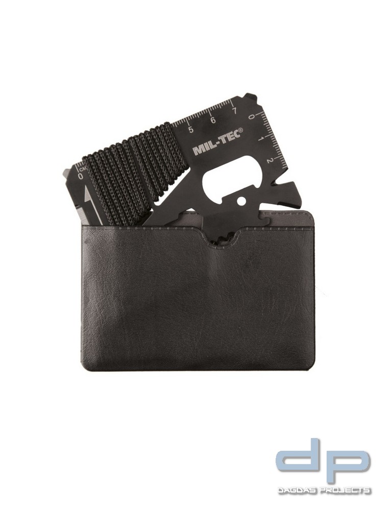 MIL-TEC® Survival Tool, schwarz, 12 Funktionen, Scheckkartenformat