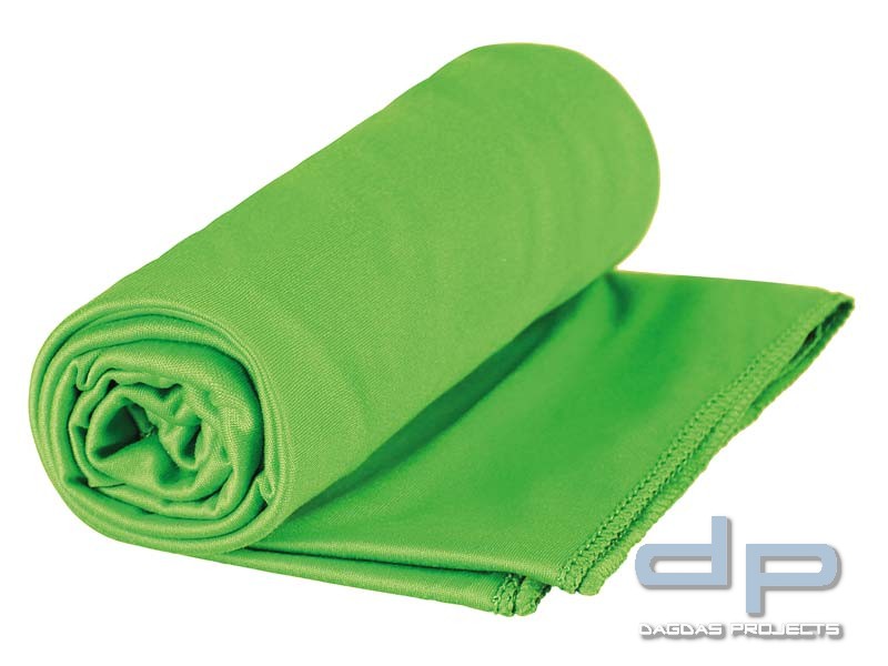 Sea to Summit POCKET TOWEL L, Mikrofaserhandtuch, lime-grün, Aufbewahrungstasche