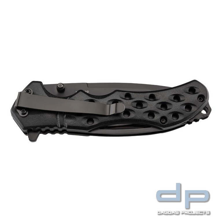 CJH Einhandmesser metallic mit praktischer Teilsägezahnung