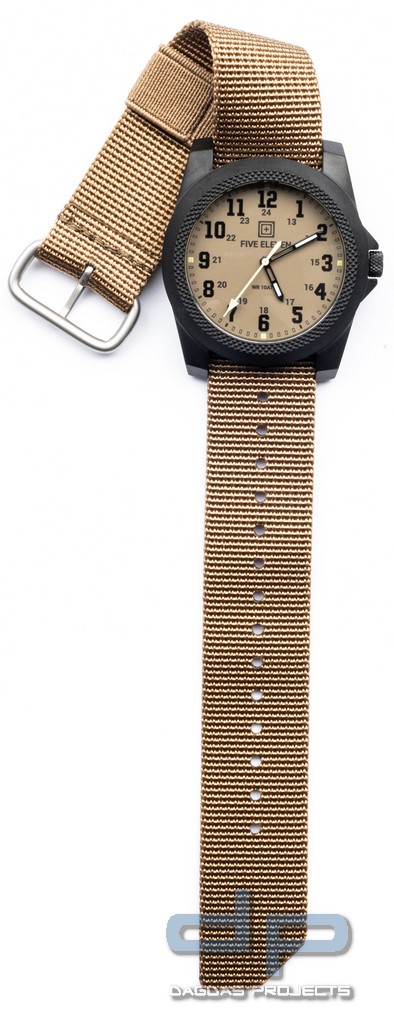 5.11 TACTICAL PATHFINDER WATCH ARMBANDUHR in schwarz und kangaroo
