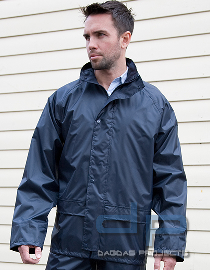 Regenkombi MSS in dunkelblau mit Rückendruck Sonderlogo MSS