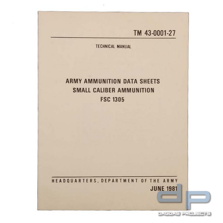 Buch 7 Army Amunition Data small Caliber 06/1981