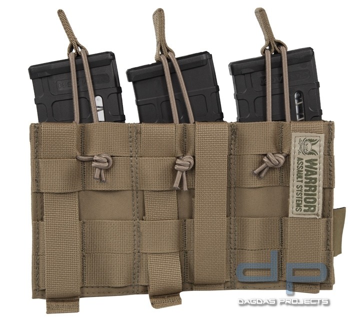 Warrior Elite Ops Triple Open M4 &amp; 9mm Mag Pouches Coyote