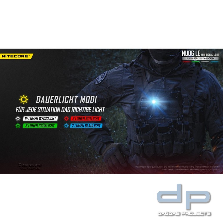 NiteCore® mehrfarbige Mini - Signalleuchte -NU06LE-
