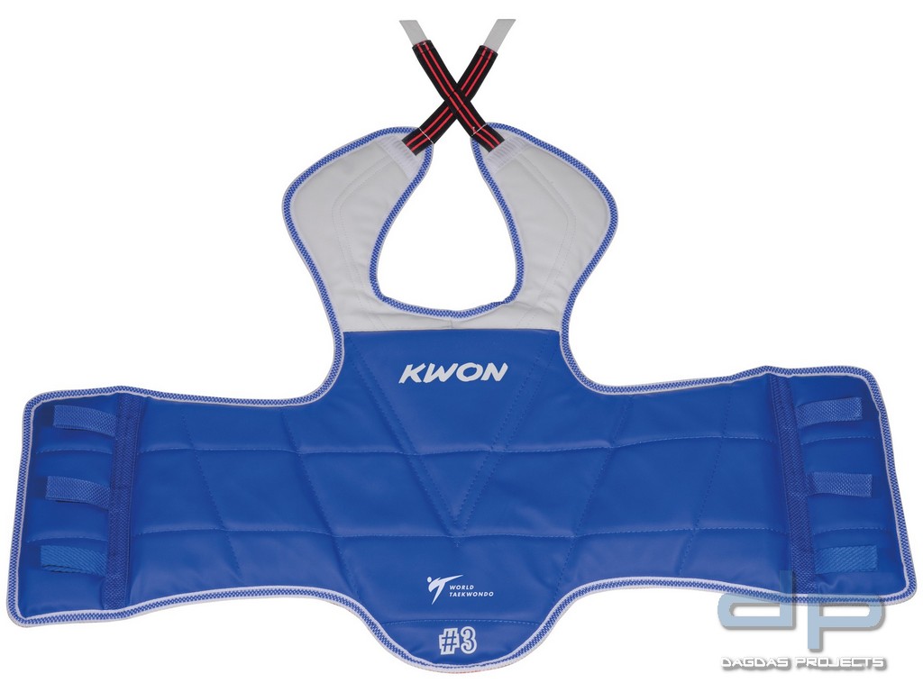 TKD Kampfweste Korean Style Training WT in Rot/Blau