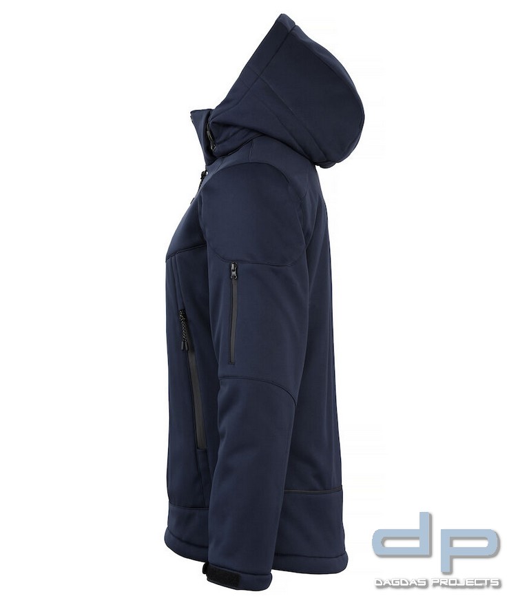 Herren Behörden Softshelljacke "Grayland" in Dark Navy mit Aufdruck nach Wunsch, Größe L