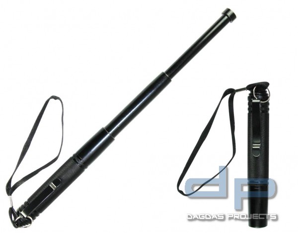 Teleskopschlagstock 13 Zoll schwarz, silber oder silber/pink