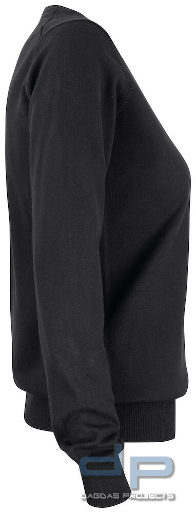 Damen Strickpullover V-Ausschnitt 80% Baumwolle, 20% Nylon in verschiedenen Farben