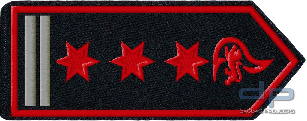 SCHULTERKLAPPENPAAR FEUERWEHR, BADEN-WÜRTTEMBERG HAUPTFEUERWEHRMANN STELLV. KOMMANDANT
