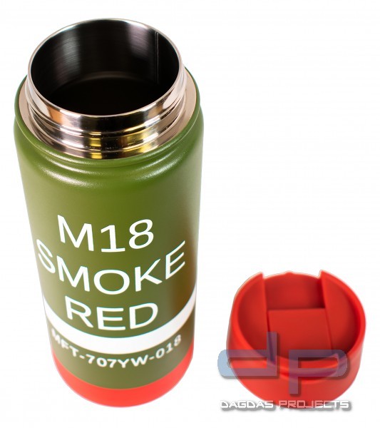 MFT M18 Red Smoke Flip Top Bottle 450 ML (Thermoflasche)