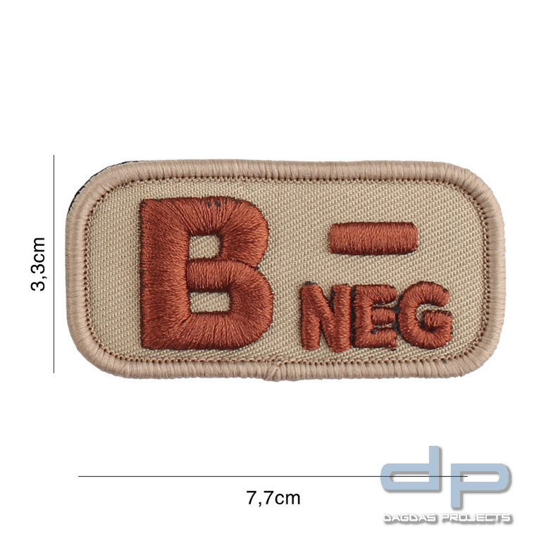 Emblem Blutgruppe B-Negativ coyote