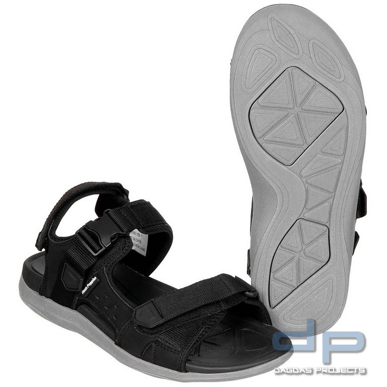 Sandale, "Hush Puppies", schwarz, neuw.
