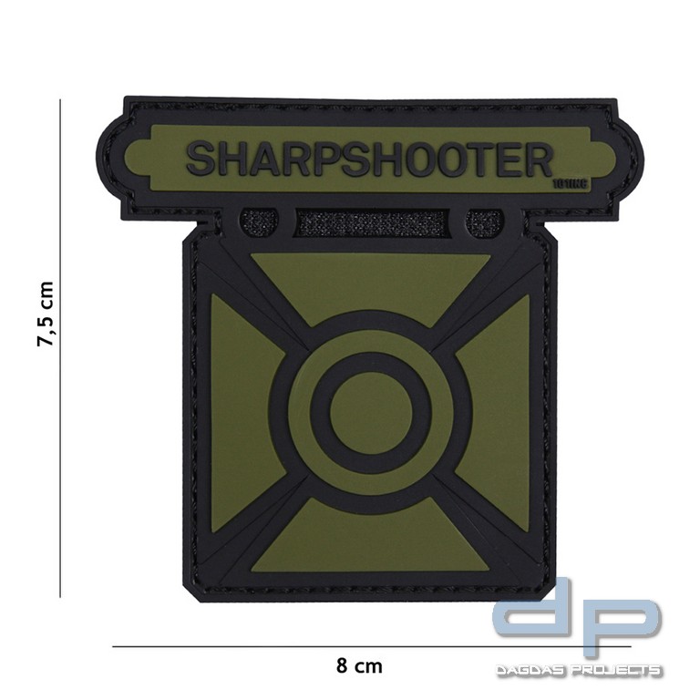 Emblem 3D PVC Sharpshooter grün