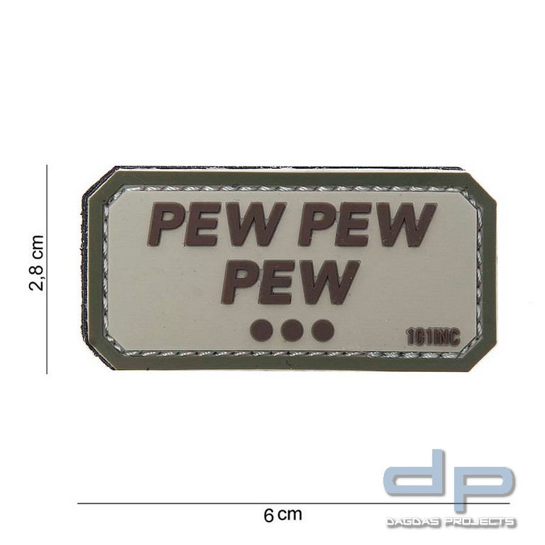 Emblem 3D PVC Pew Pew Pew Beige