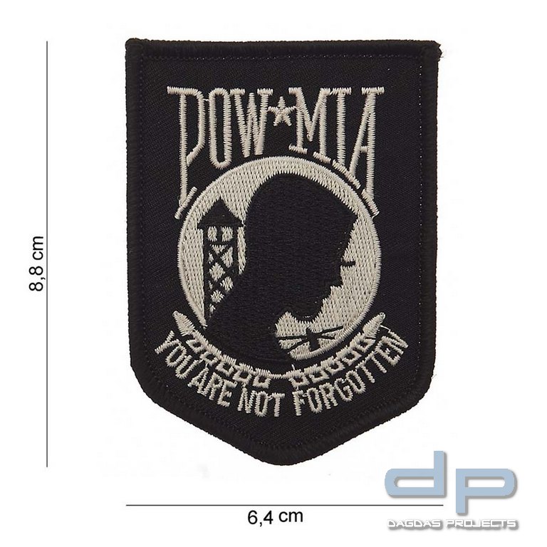 Emblem Stoff Pow Mia (schwarz)