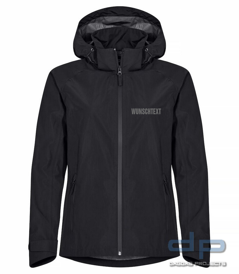 Classic Shell Jacket Lady in Schwarz und Dark Navy mit Aufdruck nach Wunsch