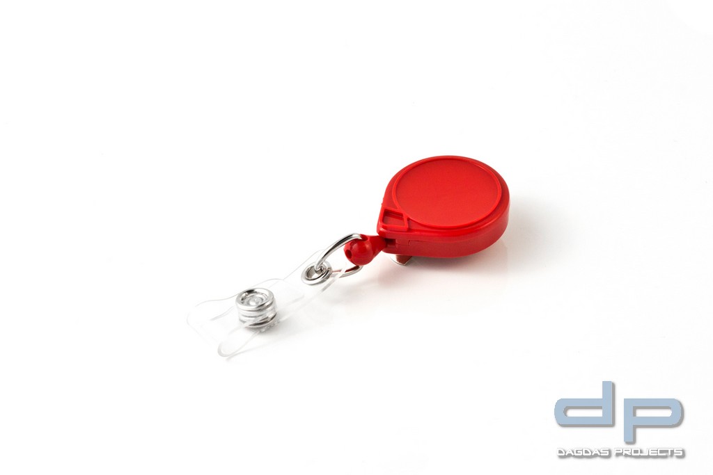 MINI-BAK ID ® - der original Kartenhalter mit Rückholautomat Clip rot