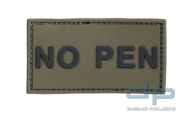 3D Rubber Patch No Pen Oliv/Schwarz
