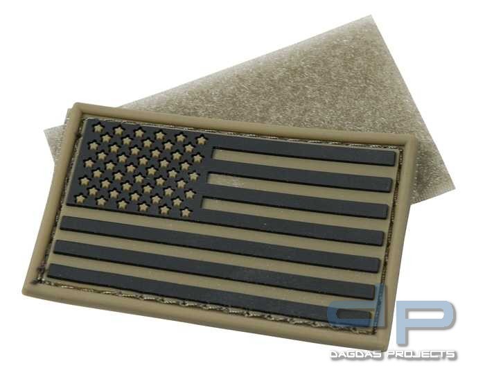 US Flagge Coyote Gummi/Klett