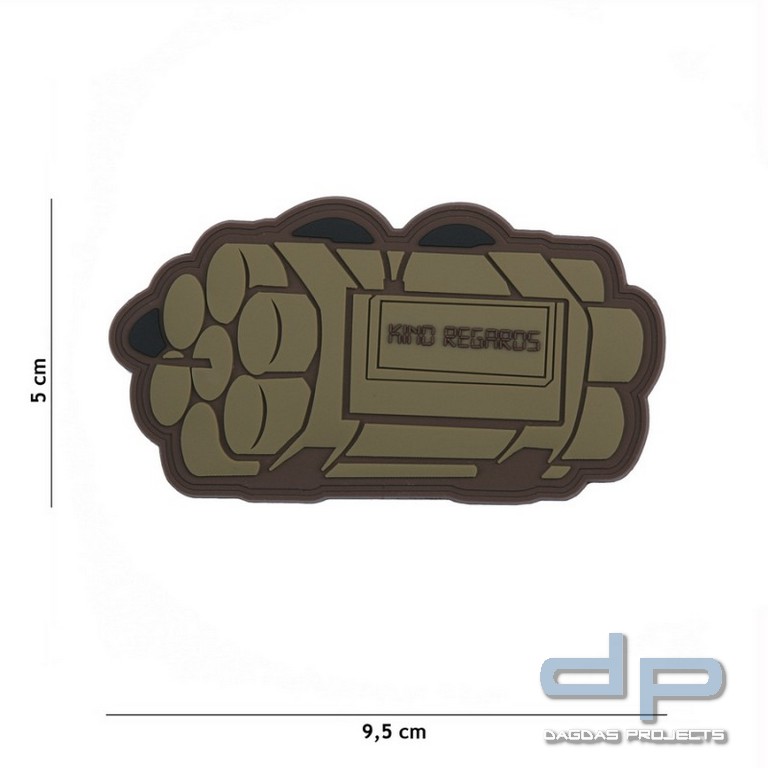 Emblem 3D PVC Kind regards coyote #8101