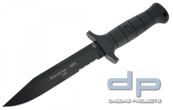 EICKHORN GEK-WOLVERINE SCHWARZ WELLENSCHLIFF (BUSHCRAFT-MESSER)