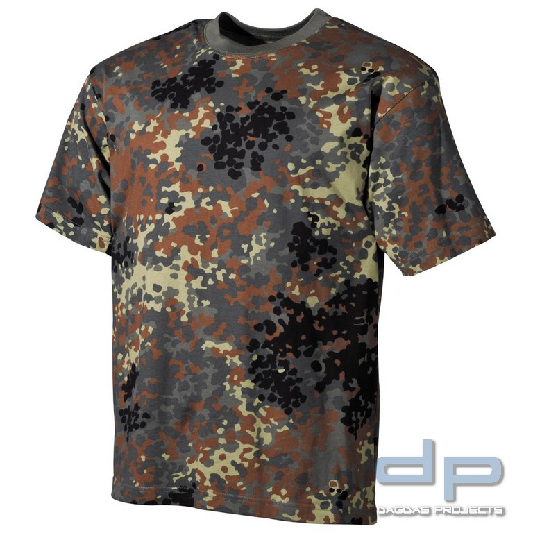 US T-Shirt, halbarm, flecktarn, 170 g/m²