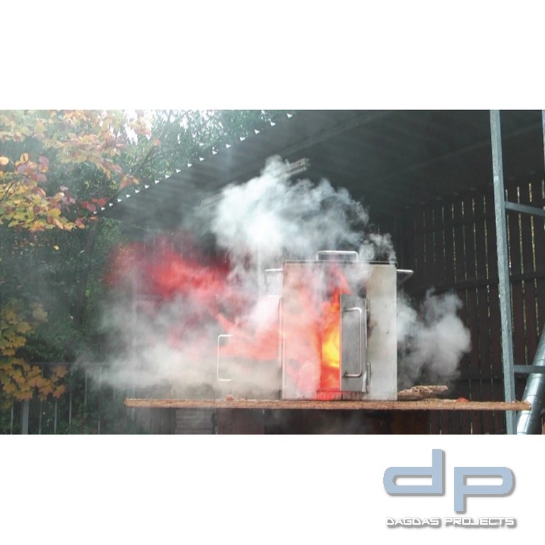 Mini-Backdraft-Trainer / Flash-Over-Box zur Simulation von Rauchgasdurchzündungen