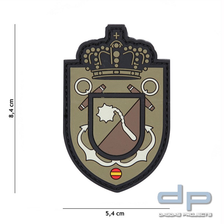 Emblem 3D PVC Spanische Krone Schild schwarz/grün