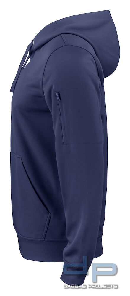 Basic Active Hoody mit Wunschaufdruck in Marine Blau, Größe L