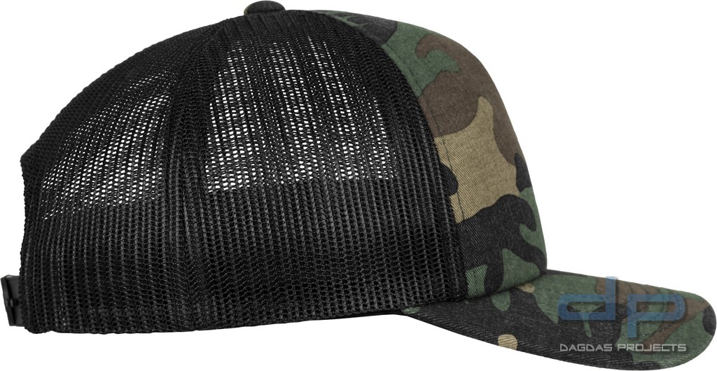 Camo Trucker Cap in darkcamo-black und woodland-black
