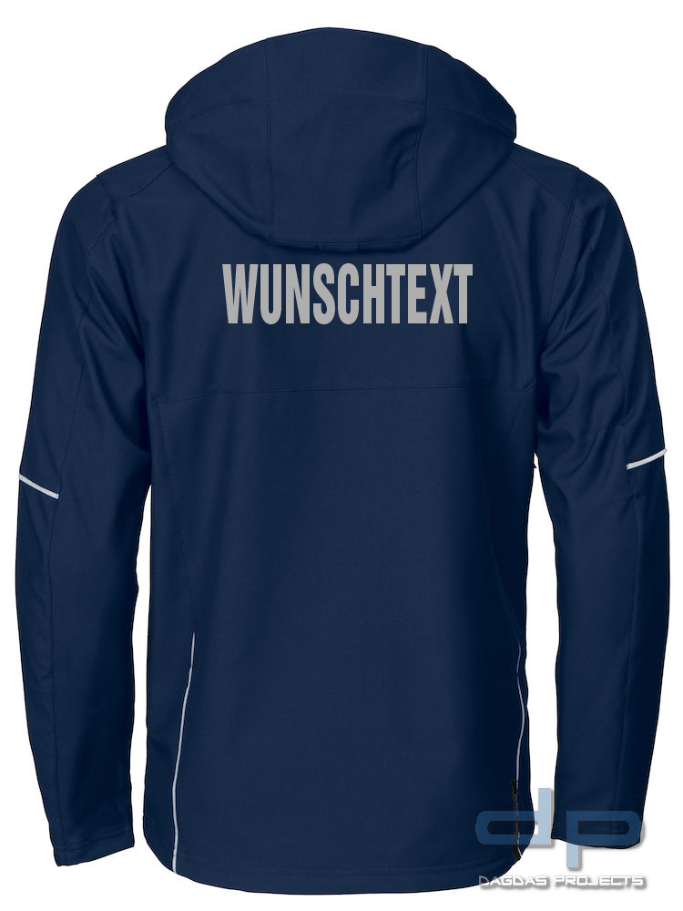 Behörden Funktions Softshelljacke 3-lagig inklusive Wunschbedruckung in 3 m reflex silber