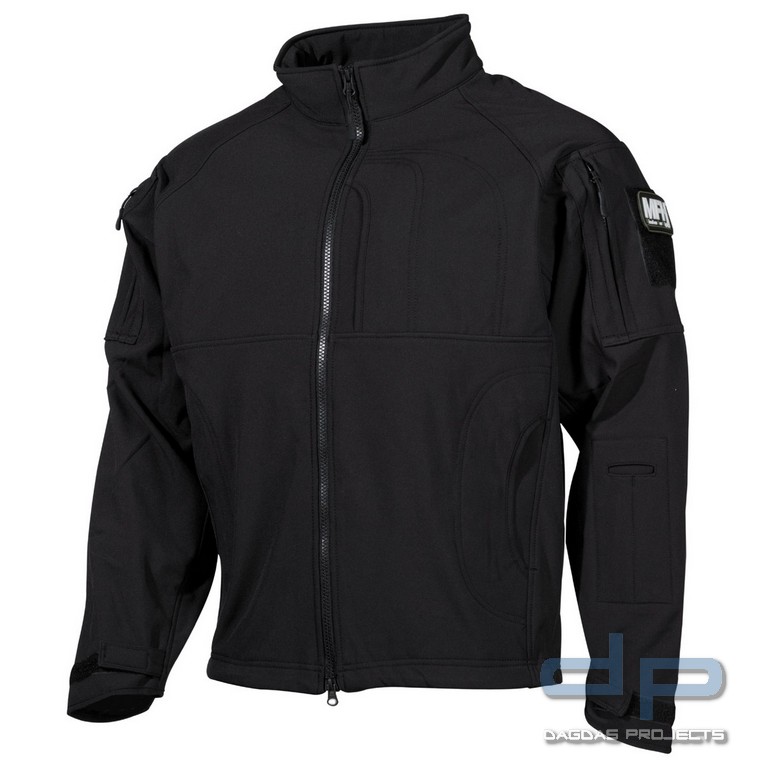 Soft Shell Jacke, "Liberty", Sharkskin, schwarz Größe: M oder XXL