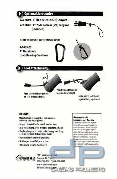 GearKeeper TL1-2007 Wrist Lanyard QR 50 cm Orange