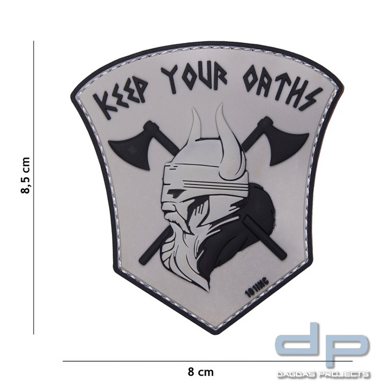 Emblem 3D PVC Keep Our Oarths grau