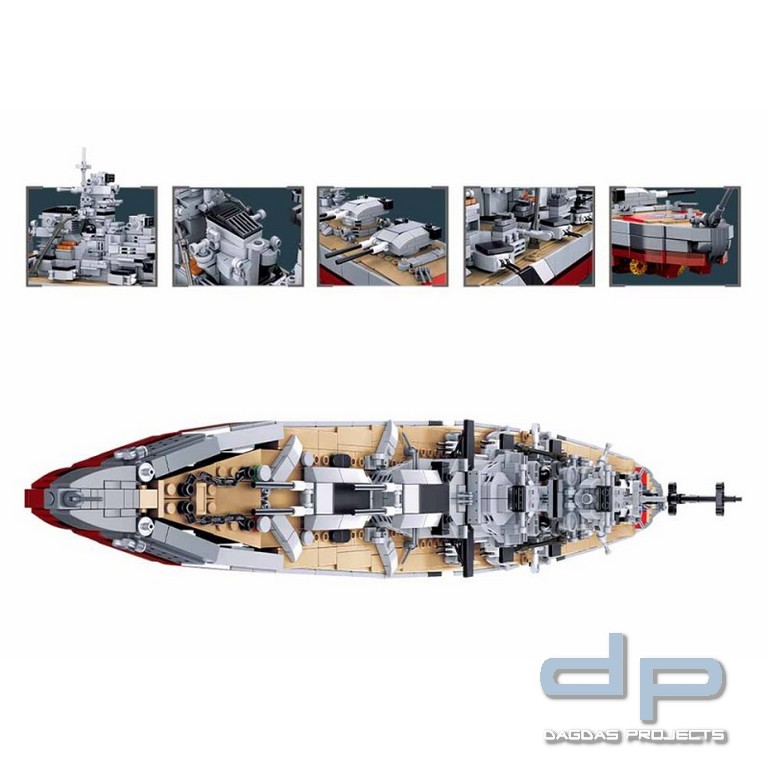 Sluban Bismarck Battleship 2 in 1 M38-B1102 #16164