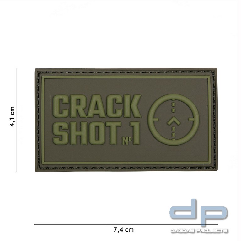 Emblem 3D PVC Crack Shot grün