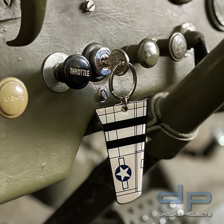 Schlüsselanhänger P-51 Mustang Wing Metal #102