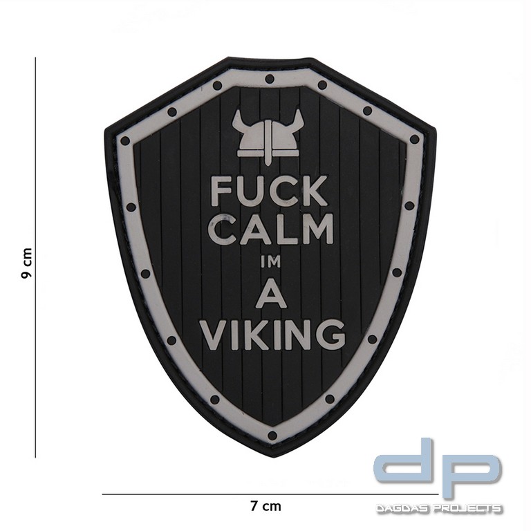 Emblem 3D PVC Fuck Calm schwarz