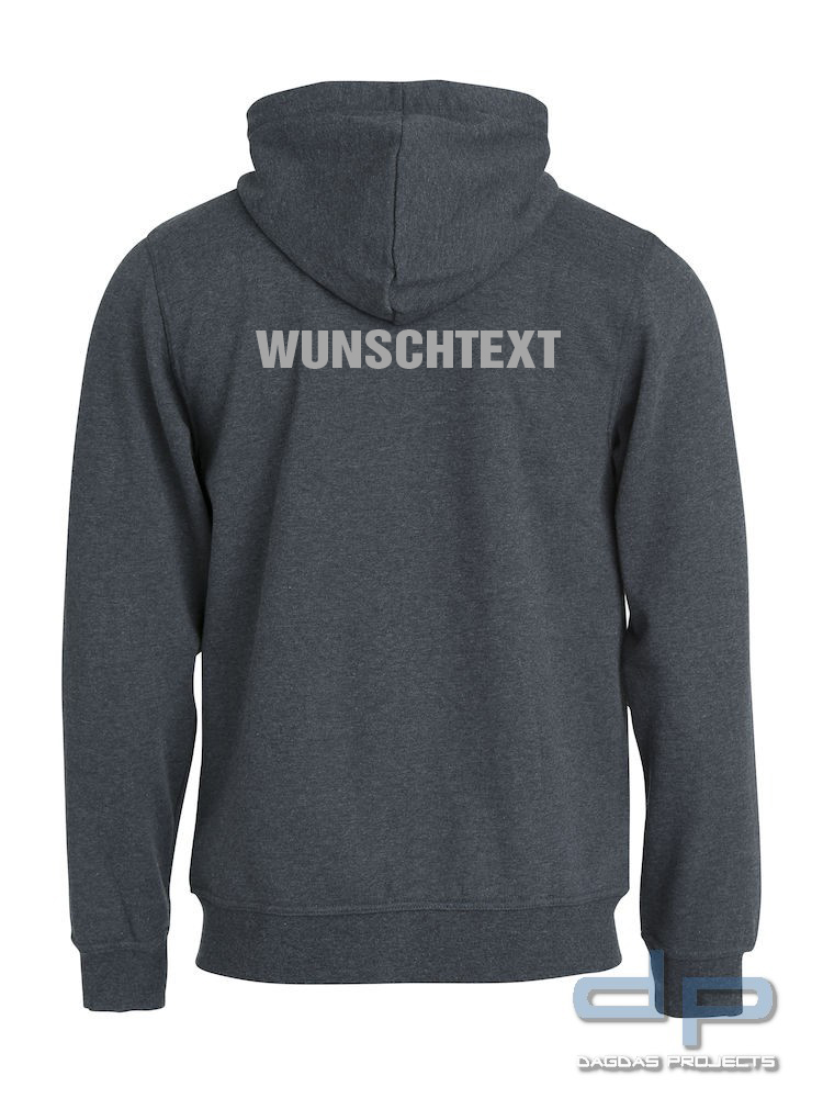 Basic Hoody Full zip Herren mit Wunschaufdruck Farbe Navy Größe M
