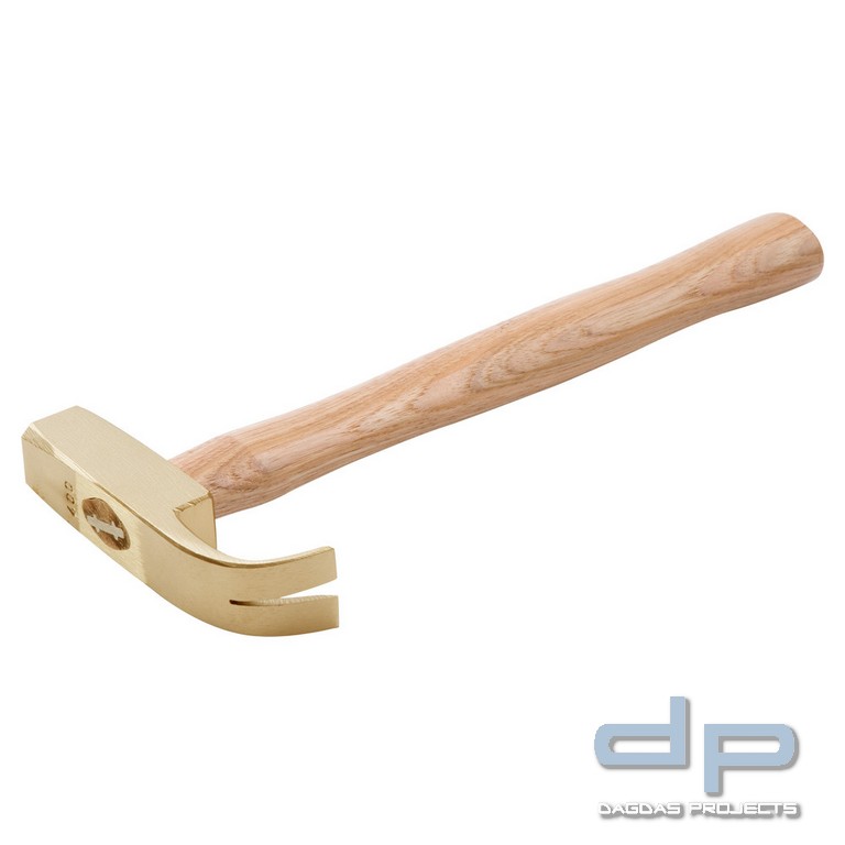 Klauenhammer funkenfrei, mit Hickorystiel, 600 g