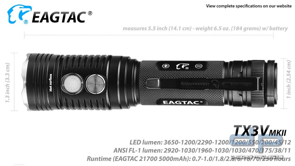 Eagtac TX3V MKII Luminus SST70 LB