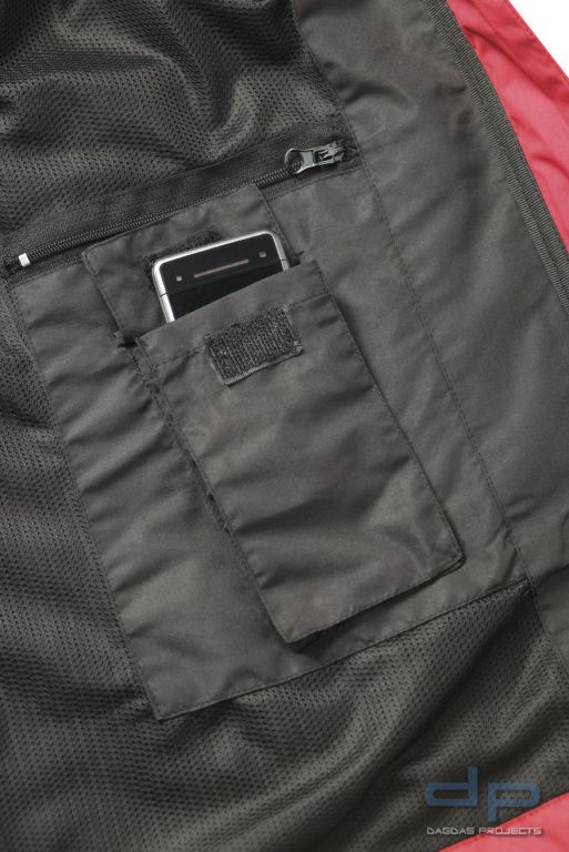 elysee® Softshell Jacke mit Kapuze in Schwarz/Rot