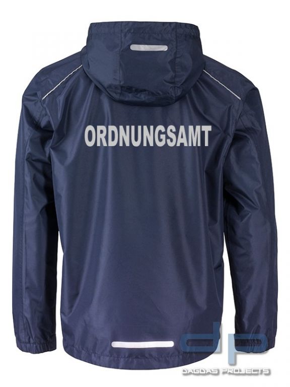Mens’ Rain Jacket Regenjacke Windbreaker mit Wunschaufdruck in Reflex Silber in verschiedenen Farben