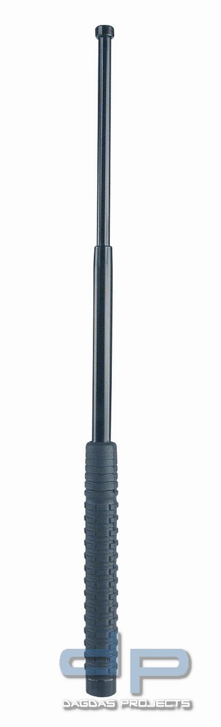 Teleskopschlagstock 21" + Holster (Strukturgriff, Schwarz)