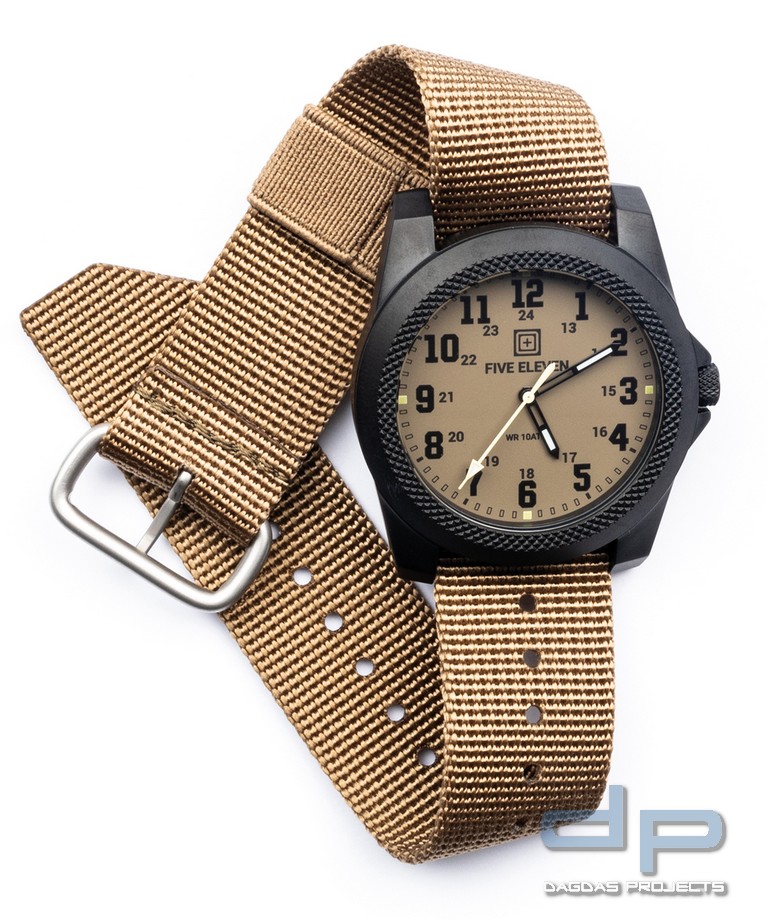5.11 TACTICAL PATHFINDER WATCH ARMBANDUHR in schwarz und kangaroo