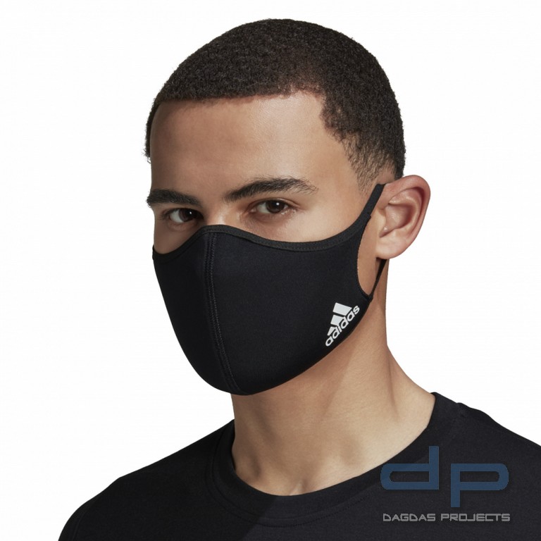 adidas® Mund/- Nasenmaske 3er Pack Größe: M/L