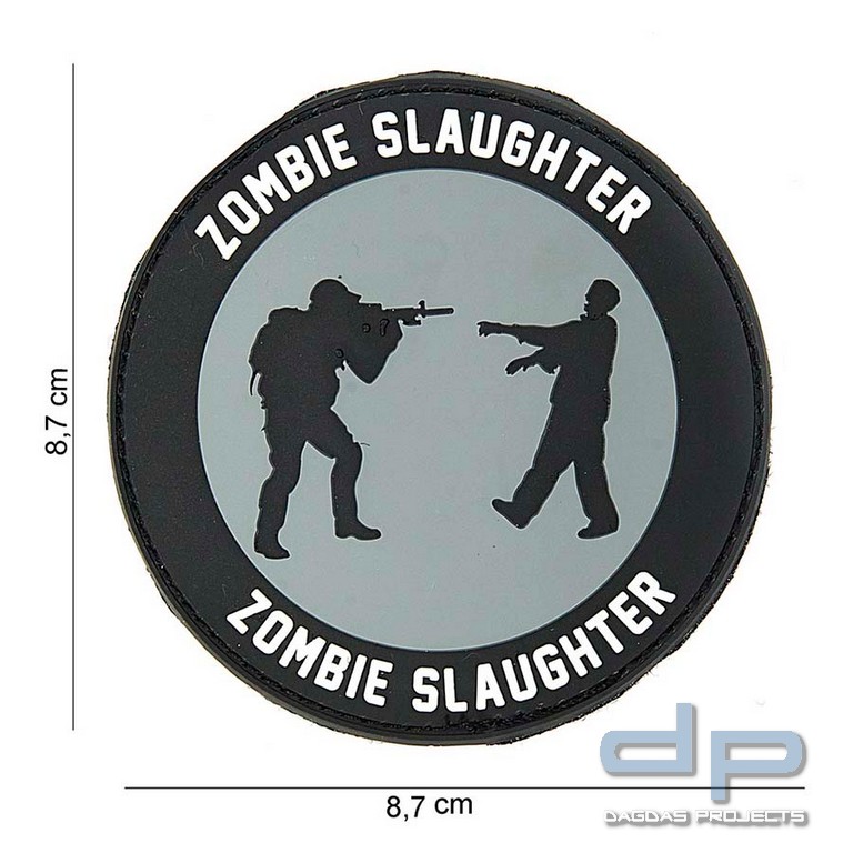 Emblem 3D PVC Zombie Slaughter Schwarz