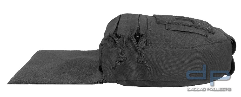 WAS Laser Cut Drop Down Utility Pouch in 2 Farben Farbe: Schwarz