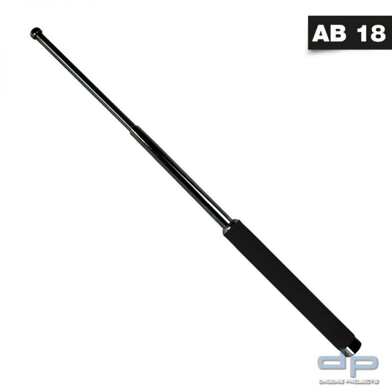 Teleskopschlagstock 21" + Holster (Moosgummigriff, Schwarz)