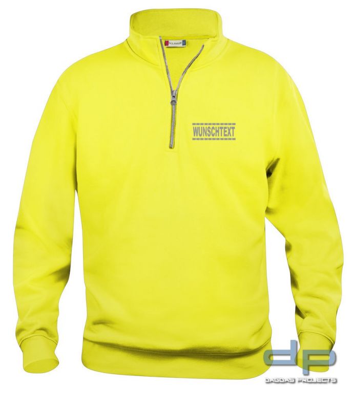 Behörden Halb Zipper mit Wunschaufdruck gestrichelte Linien in verschiedenen Farben